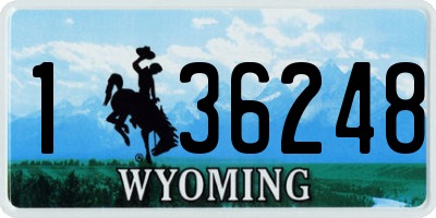 WY license plate 136248