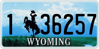 WY license plate 136257