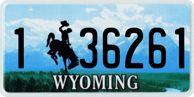 WY license plate 136261