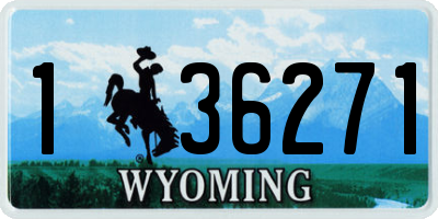 WY license plate 136271