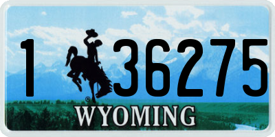 WY license plate 136275