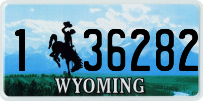 WY license plate 136282