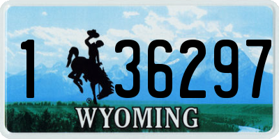 WY license plate 136297