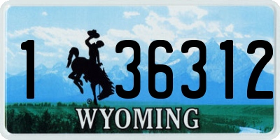WY license plate 136312