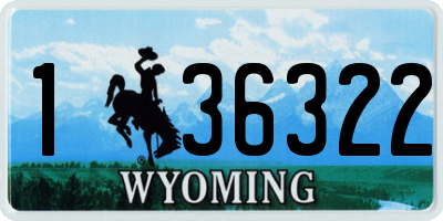 WY license plate 136322