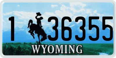 WY license plate 136355