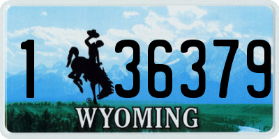 WY license plate 136379