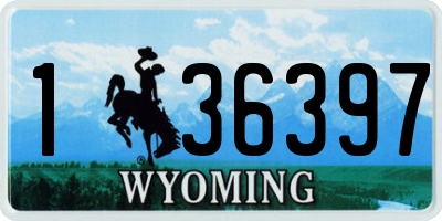 WY license plate 136397