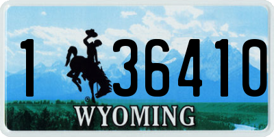 WY license plate 136410