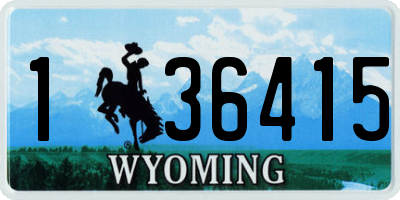 WY license plate 136415