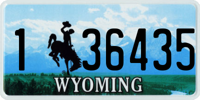 WY license plate 136435