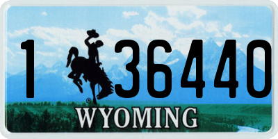 WY license plate 136440
