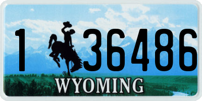WY license plate 136486