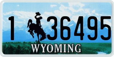 WY license plate 136495