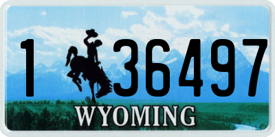 WY license plate 136497