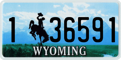 WY license plate 136591