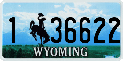 WY license plate 136622