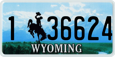 WY license plate 136624