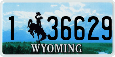 WY license plate 136629