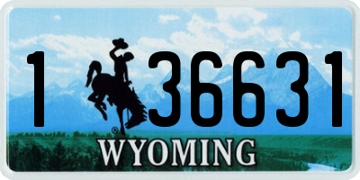 WY license plate 136631