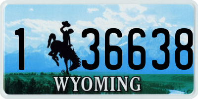 WY license plate 136638