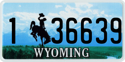 WY license plate 136639