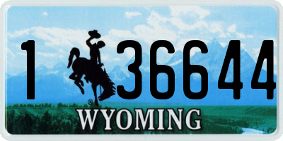 WY license plate 136644