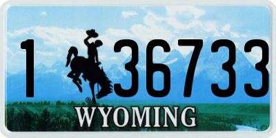 WY license plate 136733