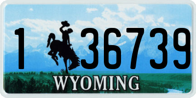 WY license plate 136739