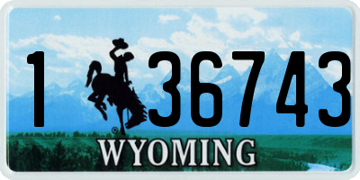 WY license plate 136743
