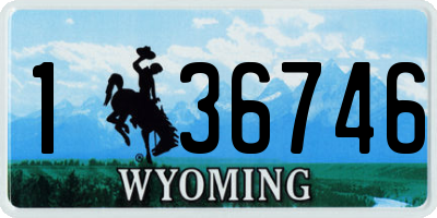 WY license plate 136746