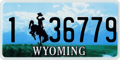 WY license plate 136779