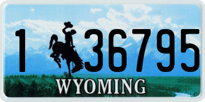 WY license plate 136795