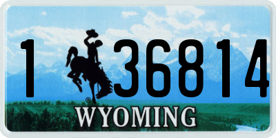 WY license plate 136814