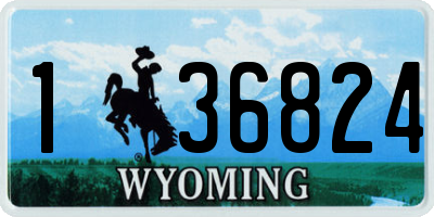 WY license plate 136824