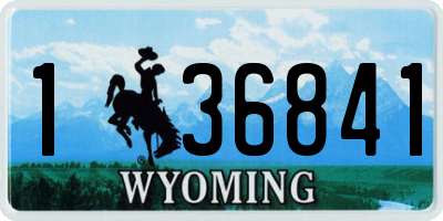 WY license plate 136841