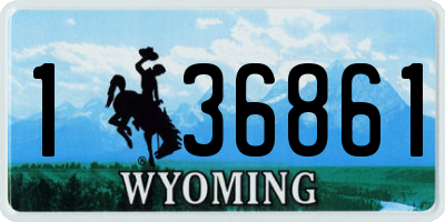 WY license plate 136861