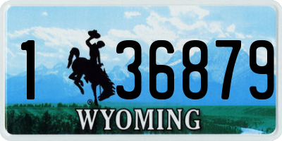 WY license plate 136879
