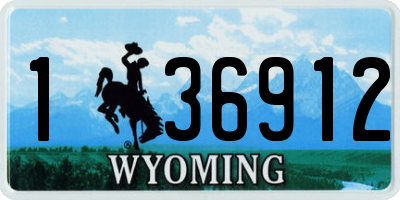 WY license plate 136912