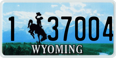WY license plate 137004