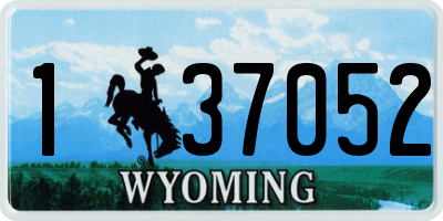 WY license plate 137052