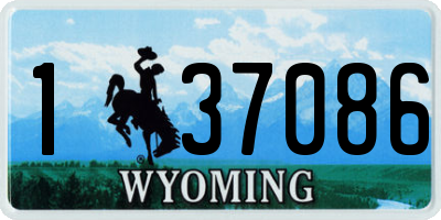 WY license plate 137086