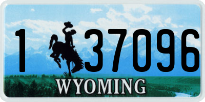 WY license plate 137096