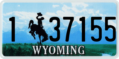 WY license plate 137155