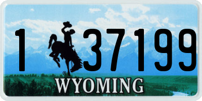 WY license plate 137199