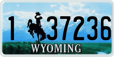 WY license plate 137236