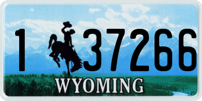 WY license plate 137266