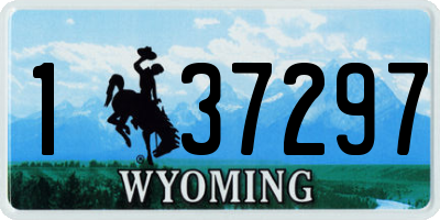 WY license plate 137297