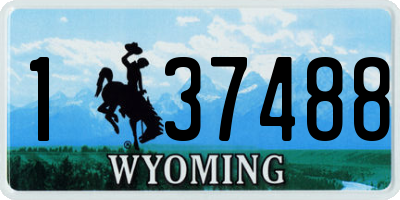 WY license plate 137488