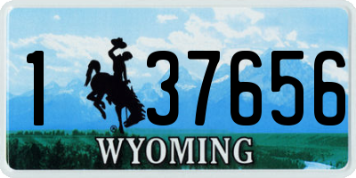 WY license plate 137656